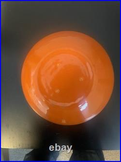 Bauer Vintage Fred Johnson Bulb Bowl Red / Orange Glaze