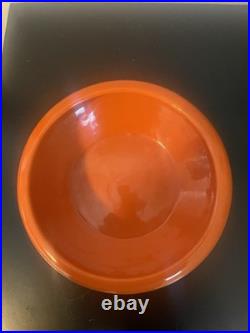 Bauer Vintage Fred Johnson Bulb Bowl Red / Orange Glaze