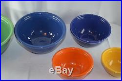 Bauer Vintage Ringware Nesting Mixing Bowls Set of 4 Cobalt Blue