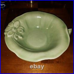 Beautiful 1946 Rookwood Arts & Crafts pottery bowl vintage green glaze