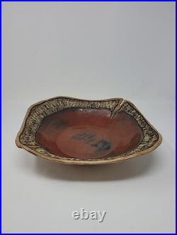 Beautiful Art Pottery Centerpiece Bowl Signed SP Vintage Dated 02