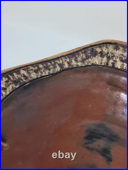 Beautiful Art Pottery Centerpiece Bowl Signed SP Vintage Dated 02