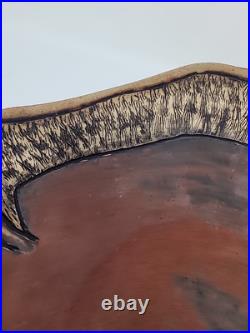 Beautiful Art Pottery Centerpiece Bowl Signed SP Vintage Dated 02