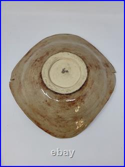 Beautiful Art Pottery Centerpiece Bowl Signed SP Vintage Dated 02