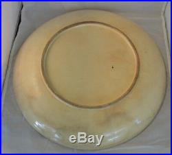 Beautiful Vintage 18 inch Japanese Satsuma Pottery Charger Bowl