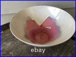 Beautiful Vintage Kathy Erteman Studio Pottery Porcelain Footed Bowl