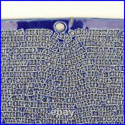 Bennington Potters Pottery Recipe DIONE LUCAS Wall Plaque Trivet COBALT BLUE VTG
