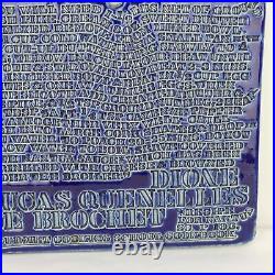Bennington Potters Pottery Recipe DIONE LUCAS Wall Plaque Trivet COBALT BLUE VTG
