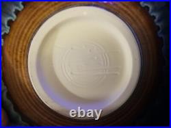 Bill Campbell Vintage Art Pottery Spiral Infinity Swirl Drip Glaze 11 Bowl