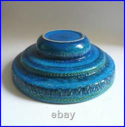 Bitossi Pottery Italy Vintage Rimini Blue Large 10.5 BOWL. Aldo Londi 1960's