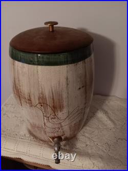 Blair Ceramics Primitive Bird Water Cooler HTF Made In Ozarks