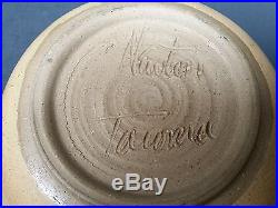 Bob Newton Studio Art Pottery Bowl Signed Vintage Tacoma WA Pacific Northwest
