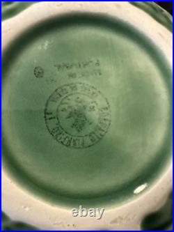 Bordallo Pinheiro Vintage Cabbage Green Glazed Ceramic Lidded Bowl Rare