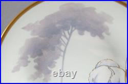 Borgfeldt Limoges Hand Painted Artist Signed Purple Iris Bowl Circa 1906 1920