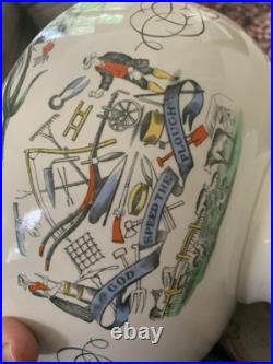 Burgess & Leigh Farmers Arms 12 Punch Bowl, 12 cups, God Speed The Plough