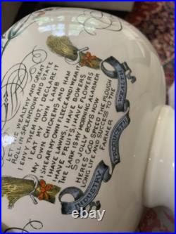 Burgess & Leigh Farmers Arms 12 Punch Bowl, 12 cups, God Speed The Plough