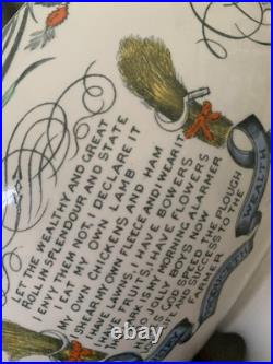 Burgess & Leigh Farmers Arms 12 Punch Bowl, 12 cups, God Speed The Plough