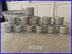 Burgess & Leigh Farmers Arms 12 Punch Bowl, 12 cups, God Speed The Plough