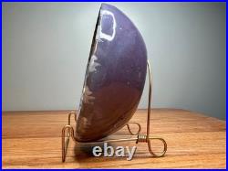 Bybee Pottery Purple glaze with floral design Mixing Bowl signed by Bybee pott