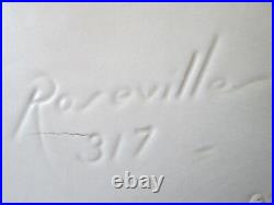 CONSOLE BOWL! Vintage ROSEVILLE ART pottery original arts crafts DAWN pattern EX