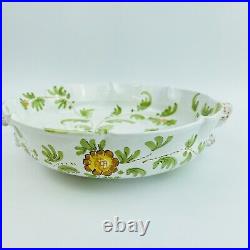 Cantagalli Italian Majolica Floral Pottery Handpainted Vtg Serving Dishes Bowls