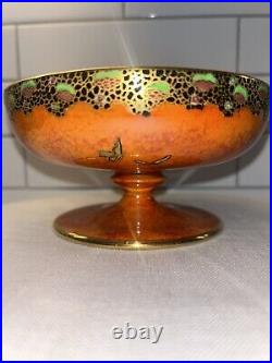 Carlton Ware, England. Bowl in porcelain Orange And Cream With Butterflies