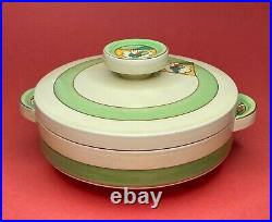 Clarice Cliff Bizarre Art Deco VTG c1930 Newport Pottery 8 Covered Dish Ltd Ed