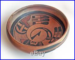 Classic Old Hopi Indian Pottery Bowl Sikyatki Revival Nampeyo style vintage Hopi