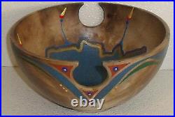 Colombarini Art Pottery Bowl Signed Vtg 1997 Large 8.5