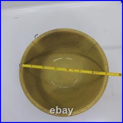 Crackle Glaze Yellow Bowl 7 Stoneware Beehive Bowl Hand Made Folk Art Pottery