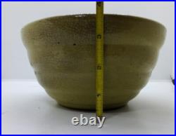 Crackle Glaze Yellow Bowl 7 Stoneware Beehive Bowl Hand Made Folk Art Pottery