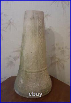 DECO BIRD BATH pedestal vtg arts & crafts robinson ransbottom pottery roseville