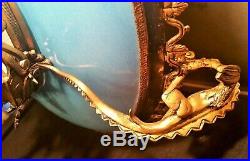 DRAGON parrot montereau antique french porcelain bronze bowl cloisonné vtg plate