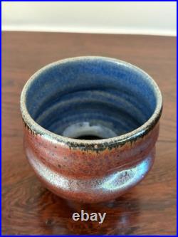 David Shaner Vintage American Studio Pottery Tea Bowl- Metallic Bronze Reduction