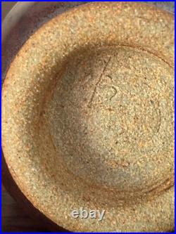 David Shaner Vintage American Studio Pottery Tea Bowl- Metallic Bronze Reduction