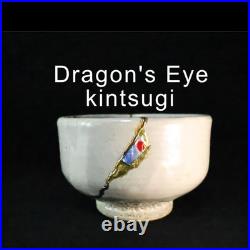 Dragon Eye kintsugi bowl Lake Waves Finished Ceramics Dad'sRetirement Gift