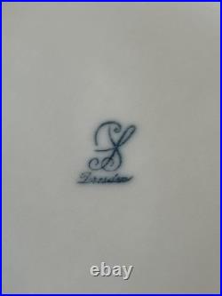 Dresden Reticulated Porcelain Bowl Applied Flowers Hand Painted Gold Gilt