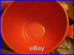 ESTATE 60 Yr Collection Vintage- Fiesta Red Covered Onion Soup Bowl RARE SIGNED