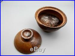 Early Patti Warashina Lidded Stoneware Rice Bowl Studio Pottery Vintage Signed