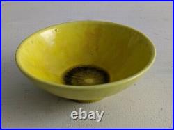 Early Pigeon Forge Pottery Bowl with Unusual Glaze & Glass Bottom