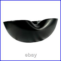 Elsa Peretti For Tiffany & Co Black Thumbprint Bowl 11-inch Large Centerpiece