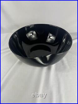 Elsa Peretti For Tiffany & Co Black Thumbprint Bowl 11-inch Large Centerpiece