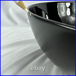 Elsa Peretti For Tiffany & Co Black Thumbprint Bowl 11-inch Large Centerpiece