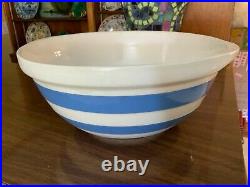 English Cornish Ware TC Green & Company Blue & White Pottery Bowl C1930
