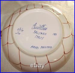 Ernestine Salerno Italy Hand Painted/signed Pottery Serving Bowl (1955) 12