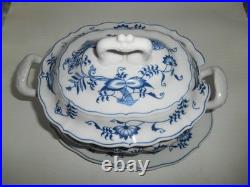 Excellent Blue Danube Soup Tureen with Lid and Under Plate Blue Onion Pattern