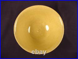 Extremely Rare Antique American 8 Inch 4 White Band Waffle Bowl Yellow Ware Mint