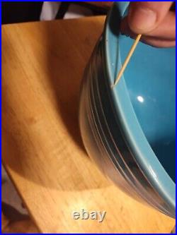 Fiestaware Vintage Mixing Bowl #7 Turquoise Inside Rings 1936-1938 Fiesta