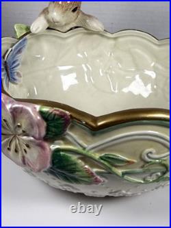 Fitz & Floyd Bunny Vintage Bowl Garden rhapsody Bunny Peeking at the Butterfly