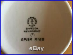 Four Stig Lindberg Gustavsberg Spisa Ribb Bowls Original Vintage Production